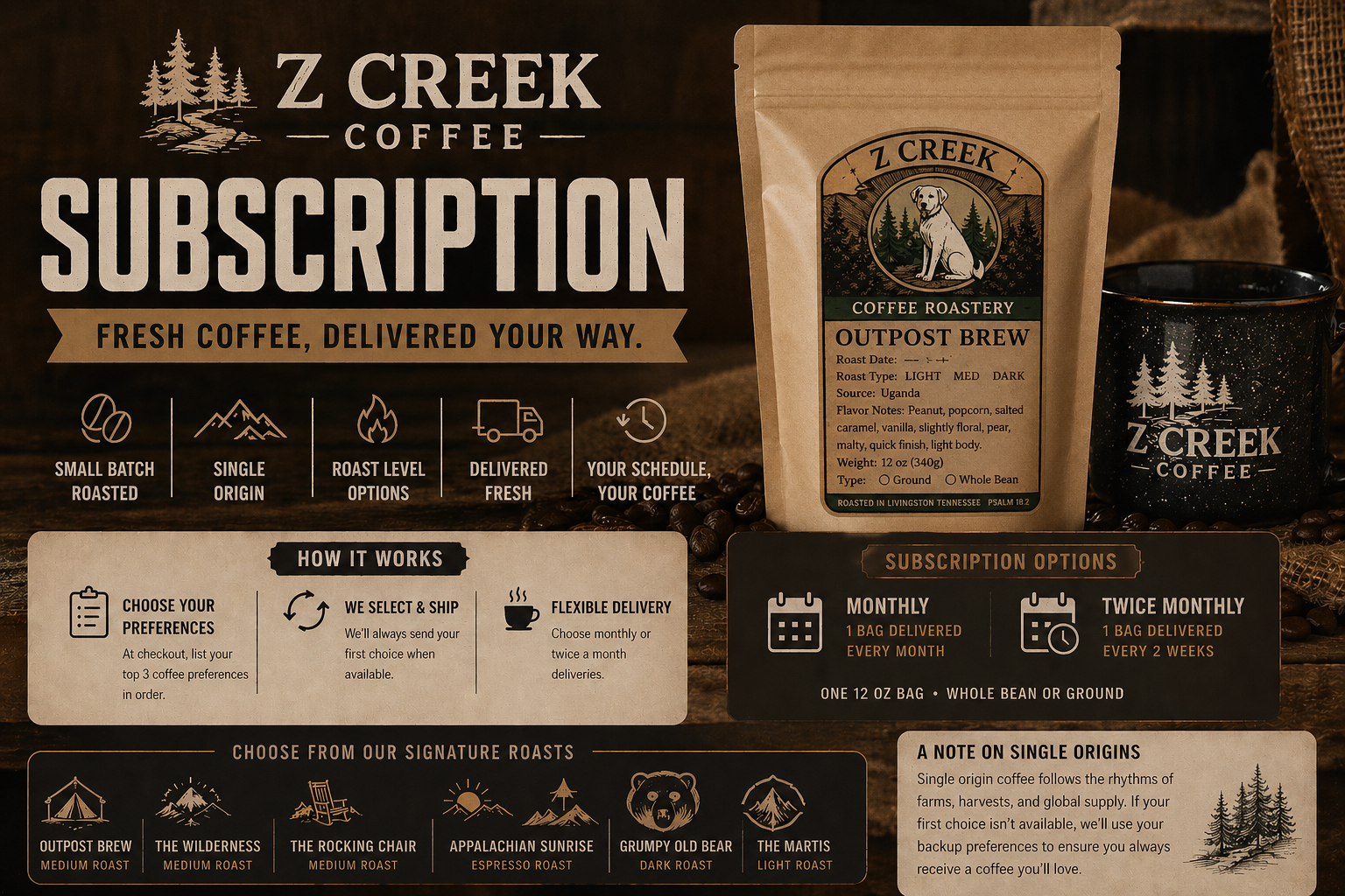 Z Creek Coffee Subscription