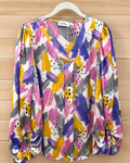 Emily Wonder Abstract long sleeve blouse